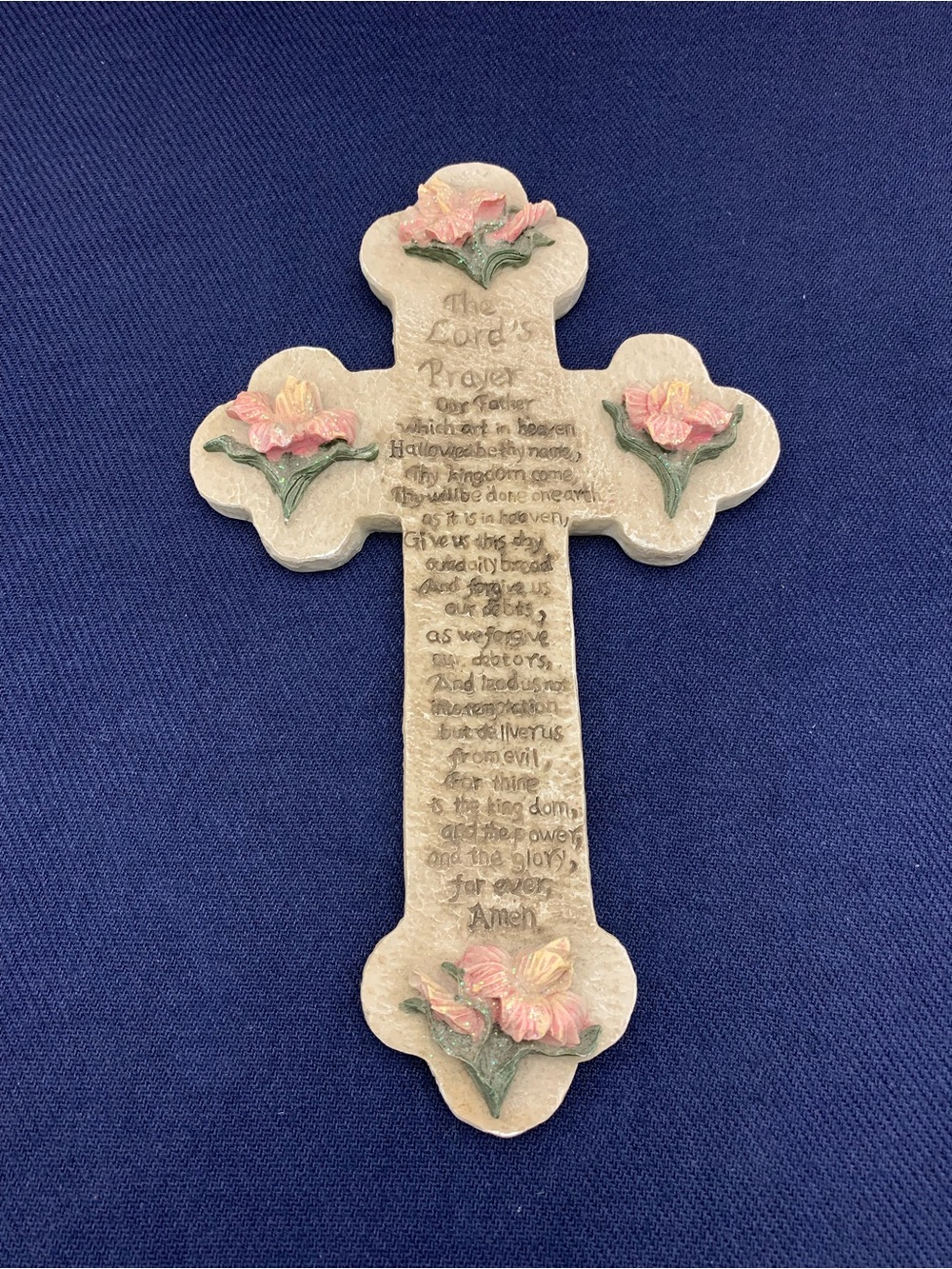 Floral Prayer Wall Cross